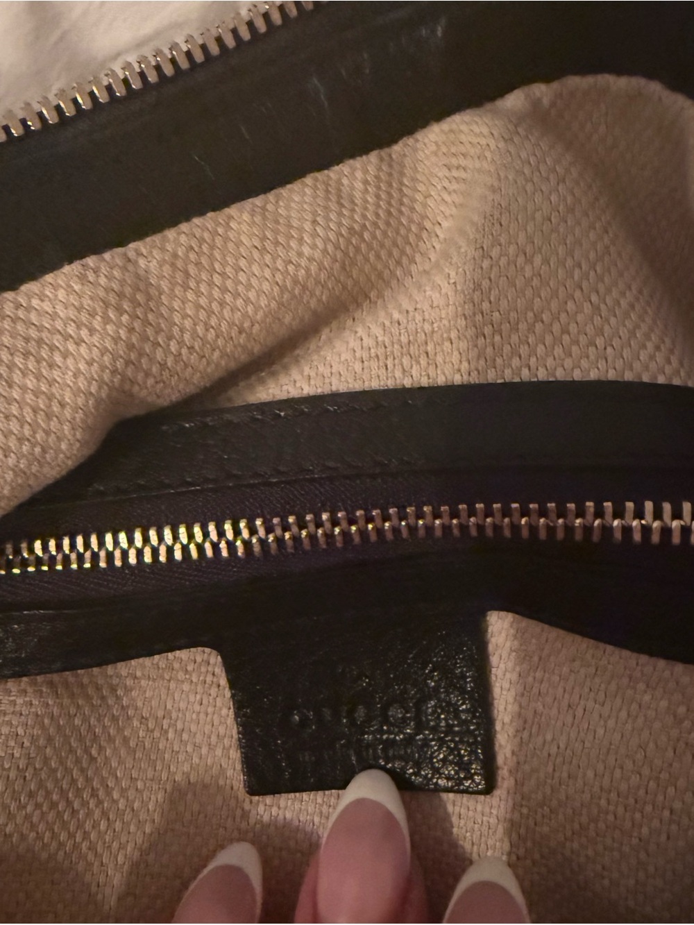 Gucci Black Pebbled Leather Hobo with Gold Chain and Tassel - Picture 3 of 6